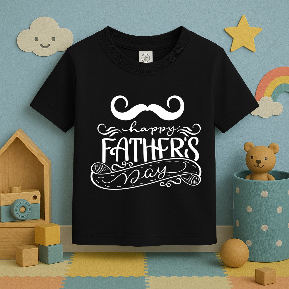 Happy Father's Day Dad Mustache Toddler T-Shirt