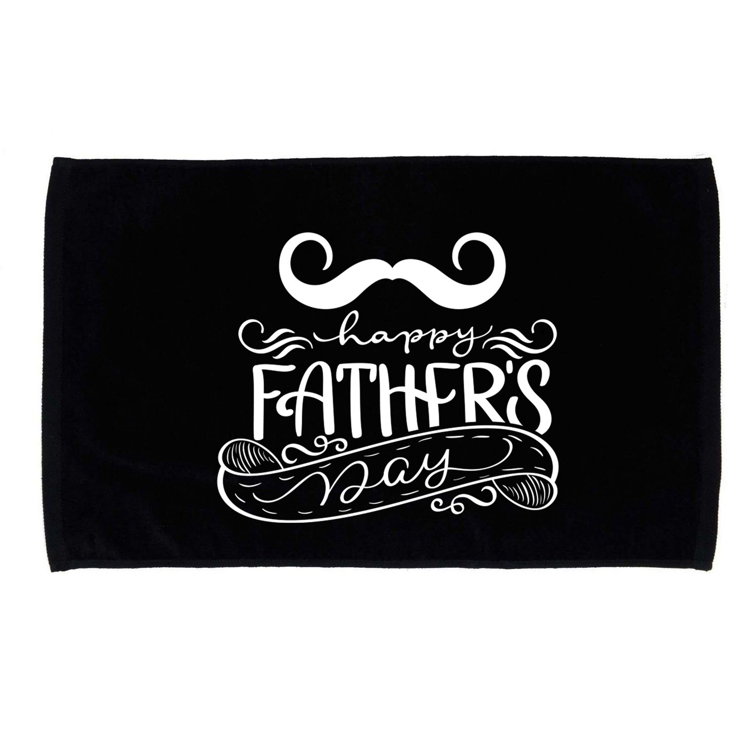 Happy Father's Day Dad Mustache Microfiber Hand Towel