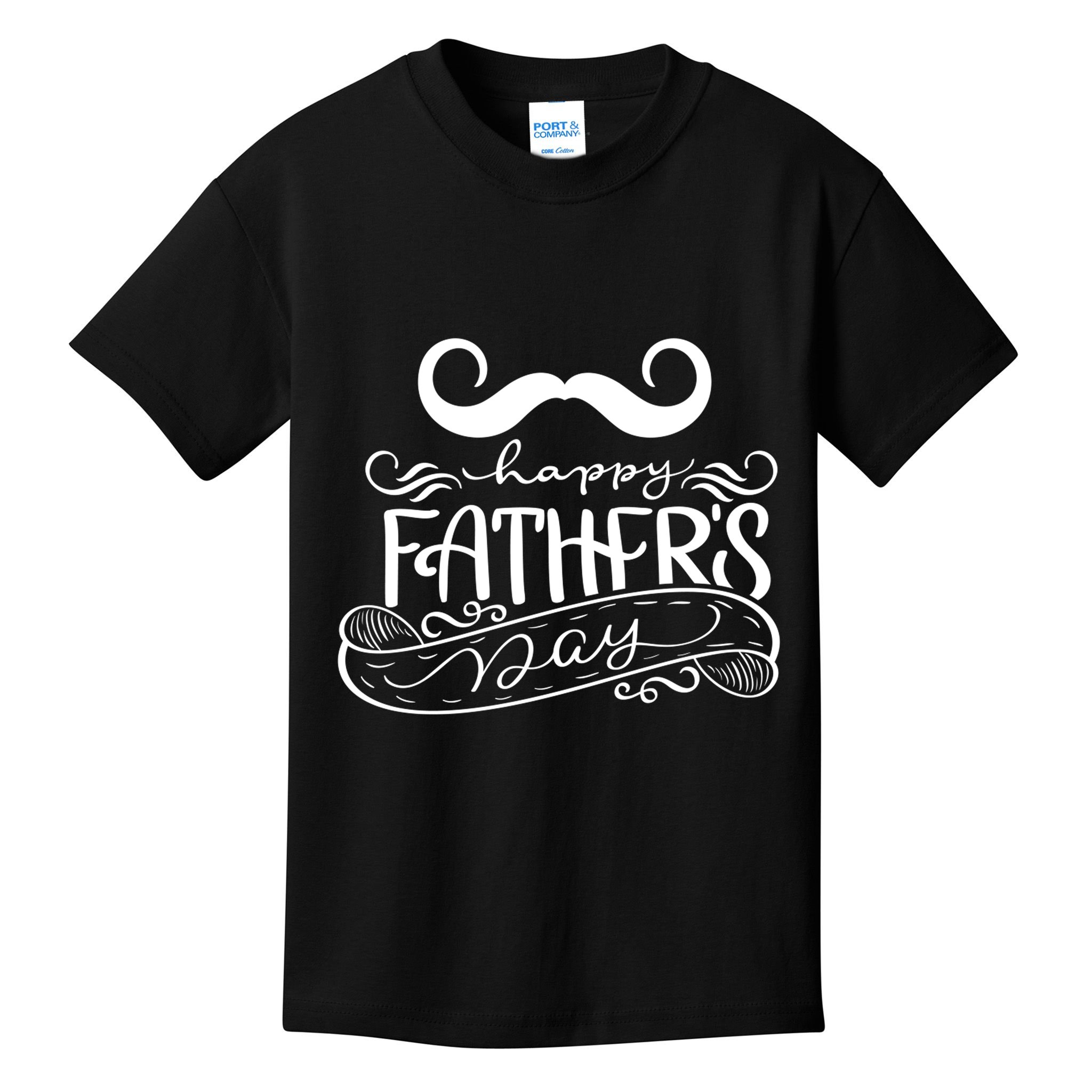 Happy Father's Day Dad Mustache Kids T-Shirt