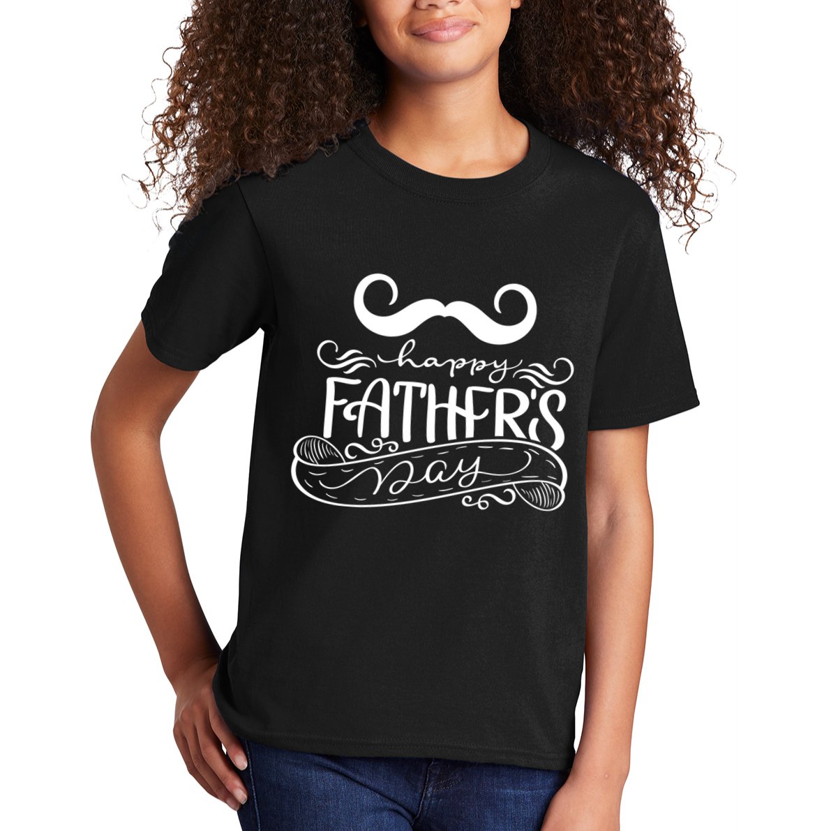 Happy Father's Day Dad Mustache Kids T-Shirt