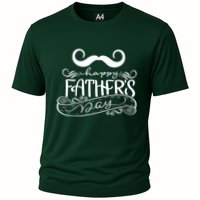 Happy Father's Day Dad Mustache Cooling Performance Crew T-Shirt