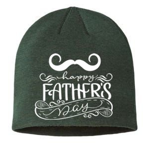 Happy Father's Day Dad Mustache Sustainable Beanie