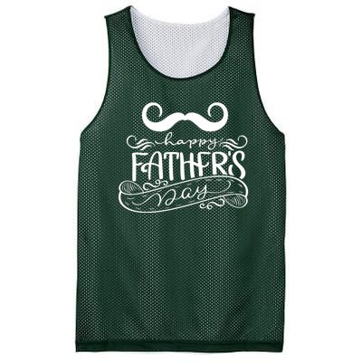 Happy Father's Day Dad Mustache Mesh Reversible Basketball Jersey Tank