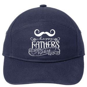 Happy Father's Day Dad Mustache 7-Panel Snapback Hat