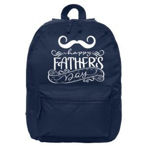 Happy Father's Day Dad Mustache 16 in Basic Backpack