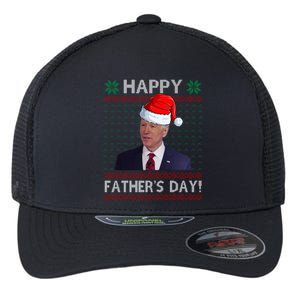 Happy Father's Day Funny Joe Biden Christmas Flexfit Unipanel Trucker Cap