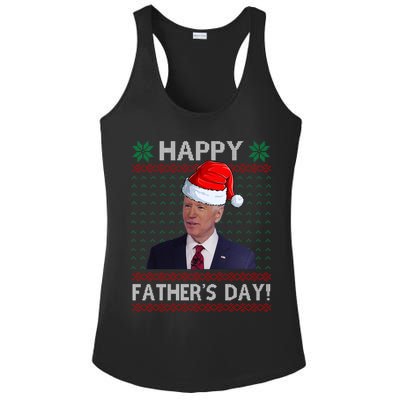 Happy Father's Day Funny Joe Biden Christmas Ladies PosiCharge Competitor Racerback Tank