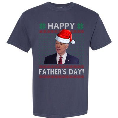 Happy Father's Day Funny Joe Biden Christmas Garment-Dyed Heavyweight T-Shirt