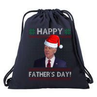 Happy Father's Day Funny Joe Biden Christmas Drawstring Bag