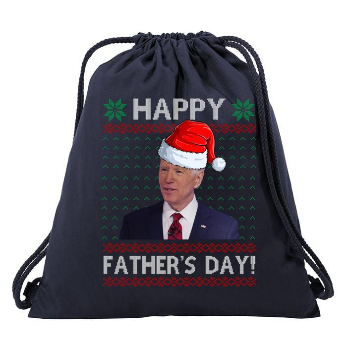 Happy Father's Day Funny Joe Biden Christmas Drawstring Bag