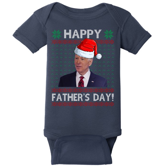 Happy Father's Day Funny Joe Biden Christmas Baby Bodysuit