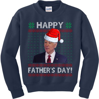 Happy Father's Day Funny Joe Biden Christmas Kids Sweatshirt