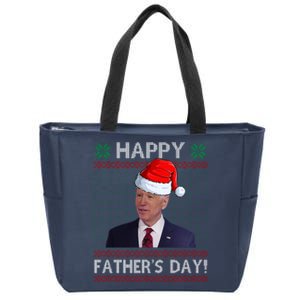 Happy Father's Day Funny Joe Biden Christmas Zip Tote Bag