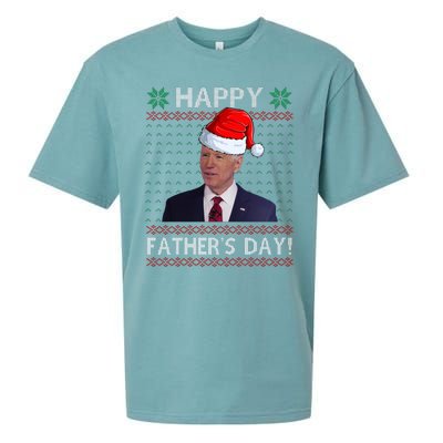 Happy Father's Day Funny Joe Biden Christmas Sueded Cloud Jersey T-Shirt