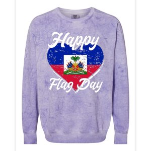 Happy Flag Day 1804 Haiti Haitian Independence Colorblast Crewneck Sweatshirt