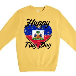 Happy Flag Day 1804 Haiti Haitian Independence Premium Crewneck Sweatshirt