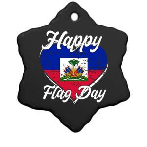 Happy Flag Day 1804 Haiti Haitian Independence Ceramic Star Ornament