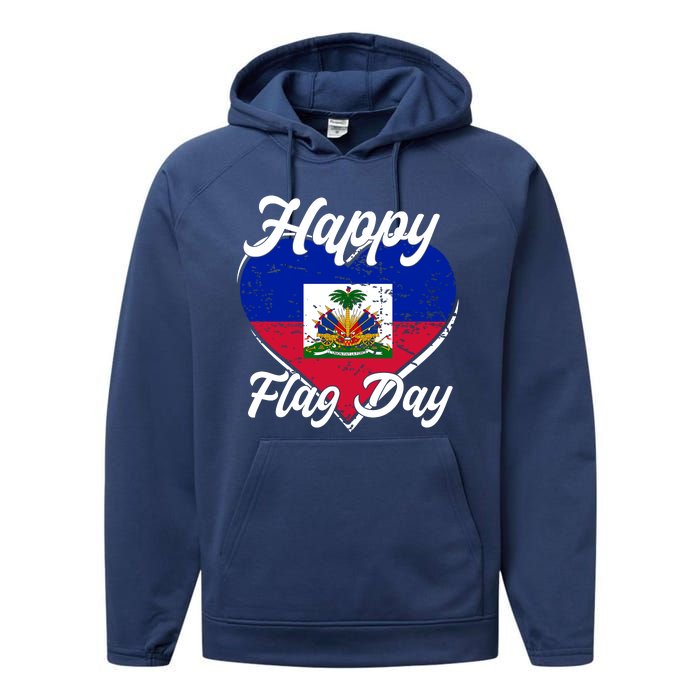 Happy Flag Day 1804 Haiti Haitian Independence Performance Fleece Hoodie