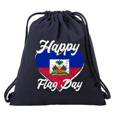 Happy Flag Day 1804 Haiti Haitian Independence Drawstring Bag