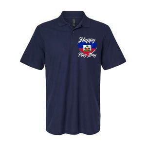 Happy Flag Day 1804 Haiti Haitian Independence Softstyle Adult Sport Polo