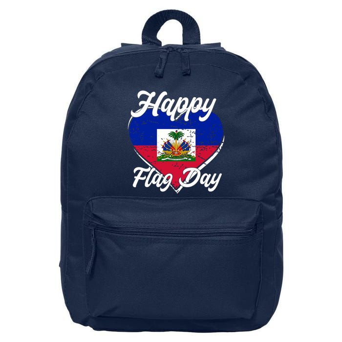 Happy Flag Day 1804 Haiti Haitian Independence 16 in Basic Backpack