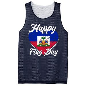 Happy Flag Day 1804 Haiti Haitian Independence Mesh Reversible Basketball Jersey Tank