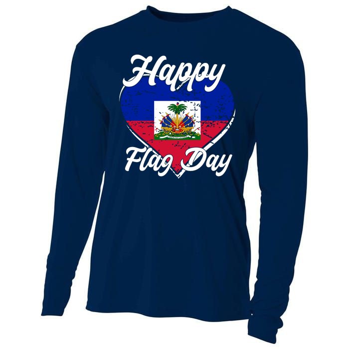 Happy Flag Day 1804 Haiti Haitian Independence Cooling Performance Long Sleeve Crew