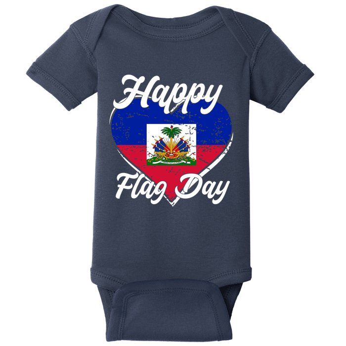 Happy Flag Day 1804 Haiti Haitian Independence Baby Bodysuit