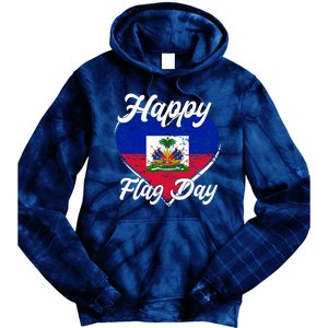 Happy Flag Day 1804 Haiti Haitian Independence Tie Dye Hoodie