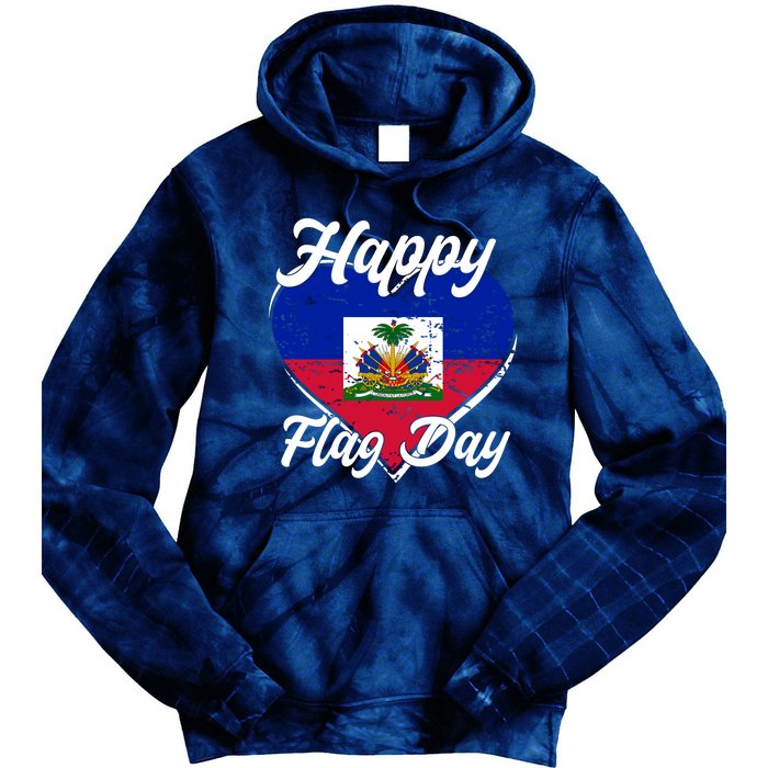 Happy Flag Day 1804 Haiti Haitian Independence Tie Dye Hoodie