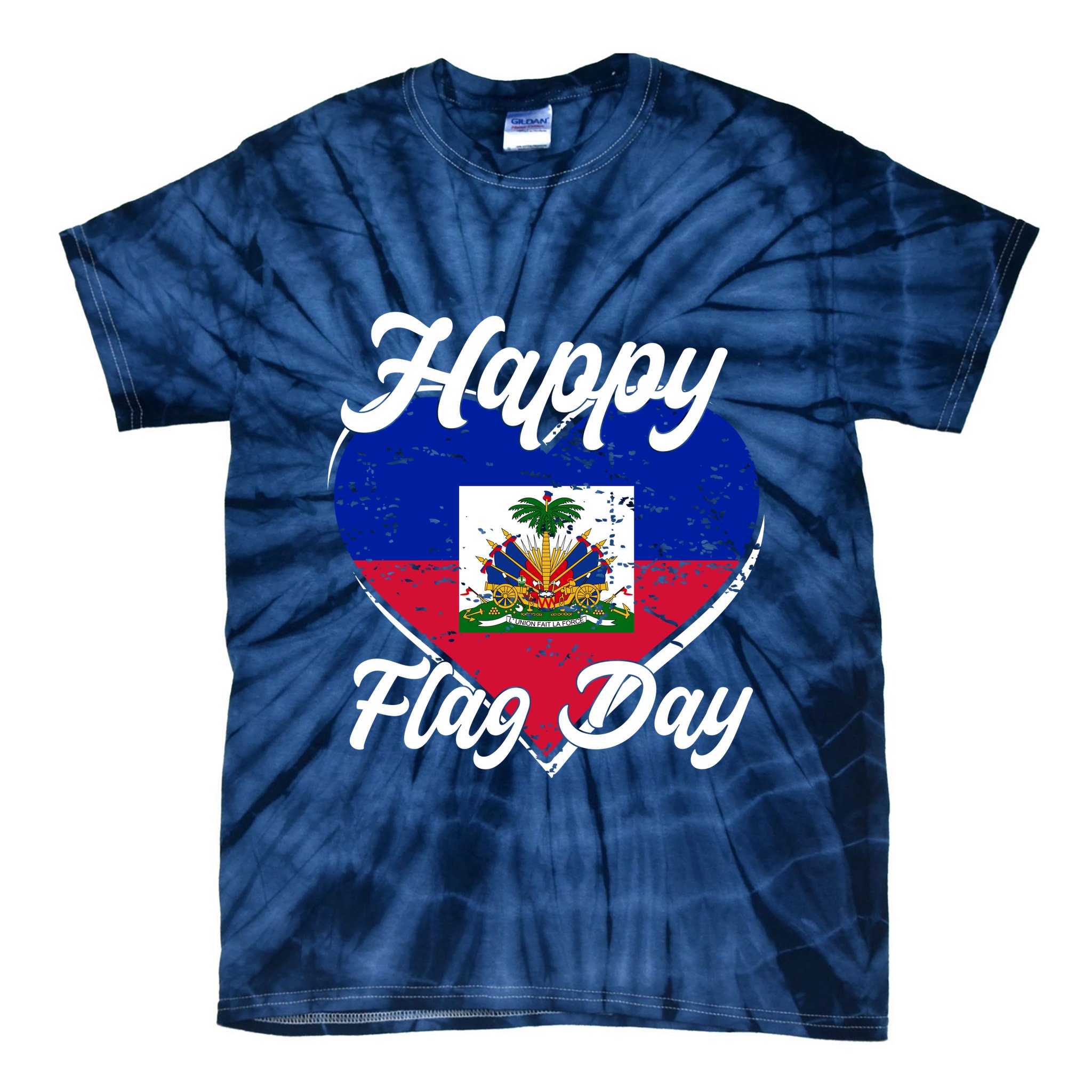 Happy Flag Day 1804 Haiti Haitian Independence Tie-Dye T-Shirt