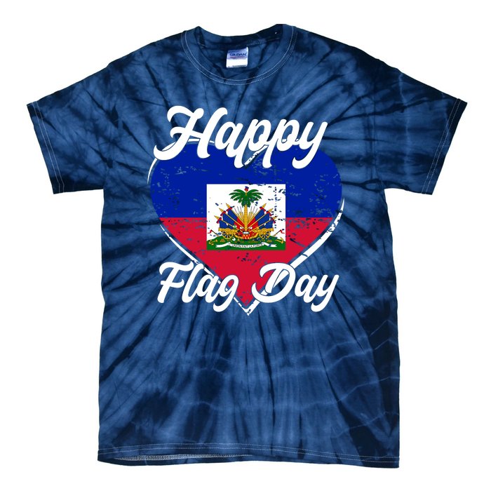 Happy Flag Day 1804 Haiti Haitian Independence Tie-Dye T-Shirt