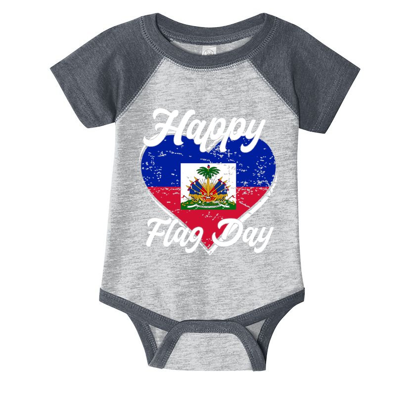 Happy Flag Day 1804 Haiti Haitian Independence Infant Baby Jersey Bodysuit