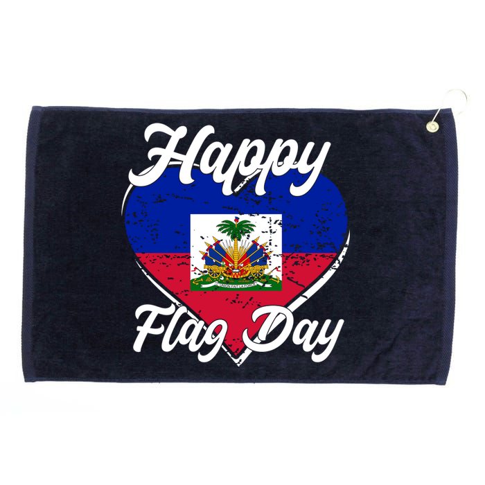 Happy Flag Day 1804 Haiti Haitian Independence Grommeted Golf Towel