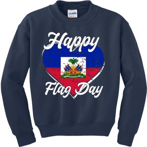 Happy Flag Day 1804 Haiti Haitian Independence Kids Sweatshirt