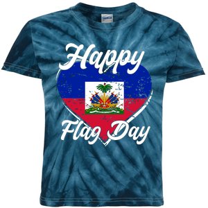 Happy Flag Day 1804 Haiti Haitian Independence Kids Tie-Dye T-Shirt