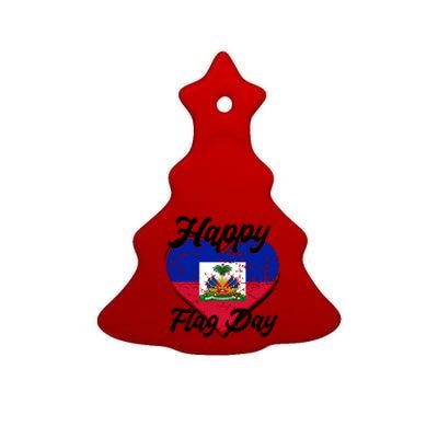 Happy Flag Day 1804 Haiti Haitian Independence Ceramic Tree Ornament