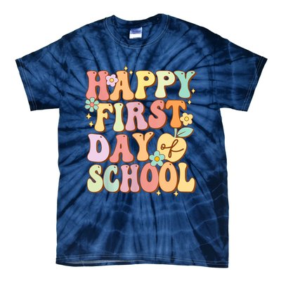 Happy First Day Of School Teachers Back To School Tie-Dye T-Shirt