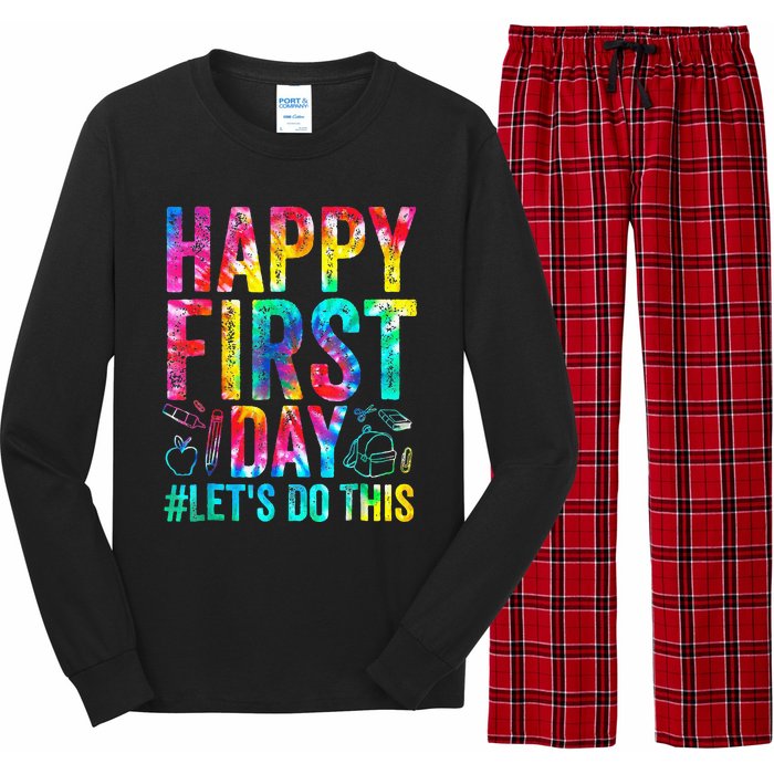 Happy First Day Lets Do This Welcome Back To School Long Sleeve Pajama Set