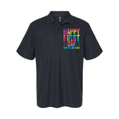 Happy First Day Lets Do This Welcome Back To School Softstyle Adult Sport Polo