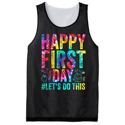 Happy First Day Lets Do This Welcome Back To School Mesh Reversible Basketball Jersey Tank