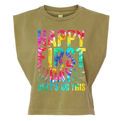 Happy First Day Lets Do This Welcome Back To School Garment-Dyed Women's Muscle Tee