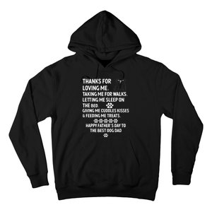 Happy Fathers Day Dog Dad From Daughter And Son For Dad Men Hoodie