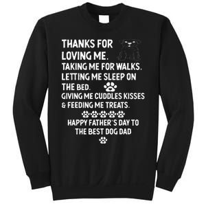 Happy Fathers Day Dog Dad From Daughter And Son For Dad Men Sweatshirt