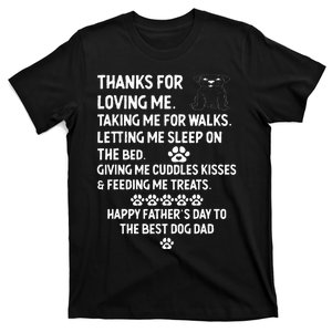 Happy Fathers Day Dog Dad From Daughter And Son For Dad Men T-Shirt