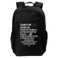 Happy Fathers Day Dog Dad From Daughter And Son For Dad Men Daily Commute Backpack