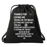 Happy Fathers Day Dog Dad From Daughter And Son For Dad Men Drawstring Bag