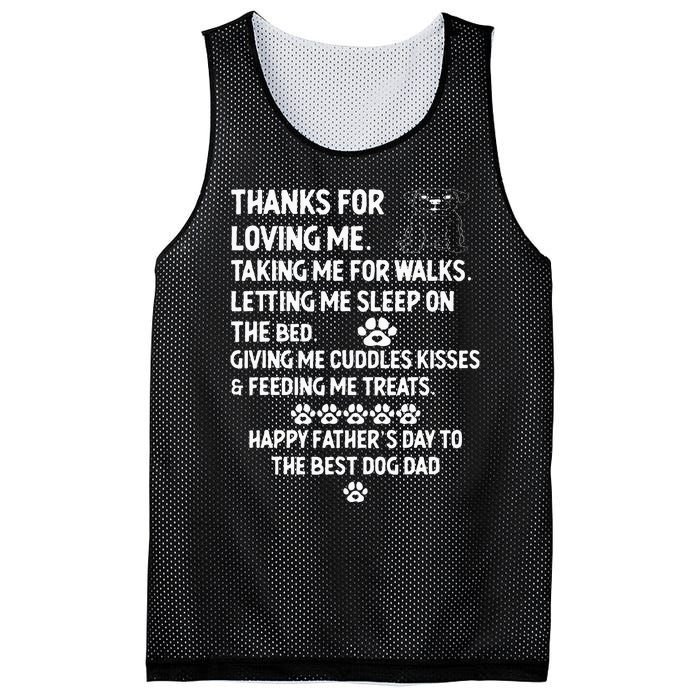 Happy Fathers Day Dog Dad From Daughter And Son For Dad Men Mesh Reversible Basketball Jersey Tank