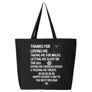 Happy Fathers Day Dog Dad From Daughter And Son For Dad Men 25L Jumbo Tote