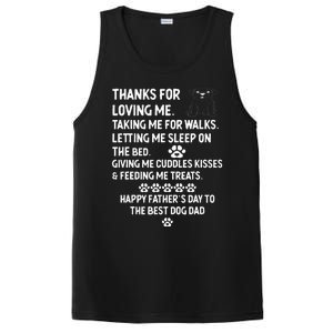 Happy Fathers Day Dog Dad From Daughter And Son For Dad Men PosiCharge Competitor Tank